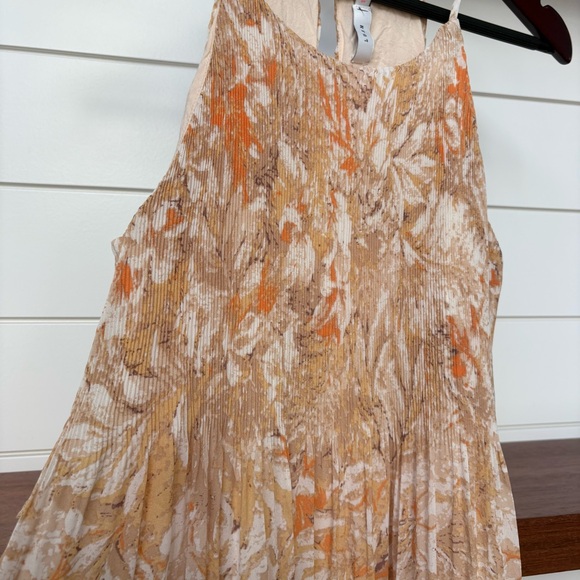 Nordstrom Lush Pleated Flowy Floral Maxi Dress Vacation Summer Easter Dainty S - Picture 4 of 10